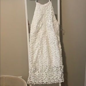 White high neck dress, never worn with tags